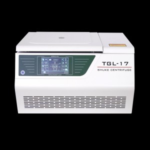 Benchtop ម៉ាស៊ីន centrifuge ទូរទឹកកក សមត្ថភាពធំ ល្បឿនលឿន TGL-17-3